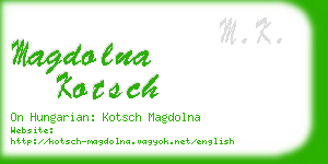 magdolna kotsch business card